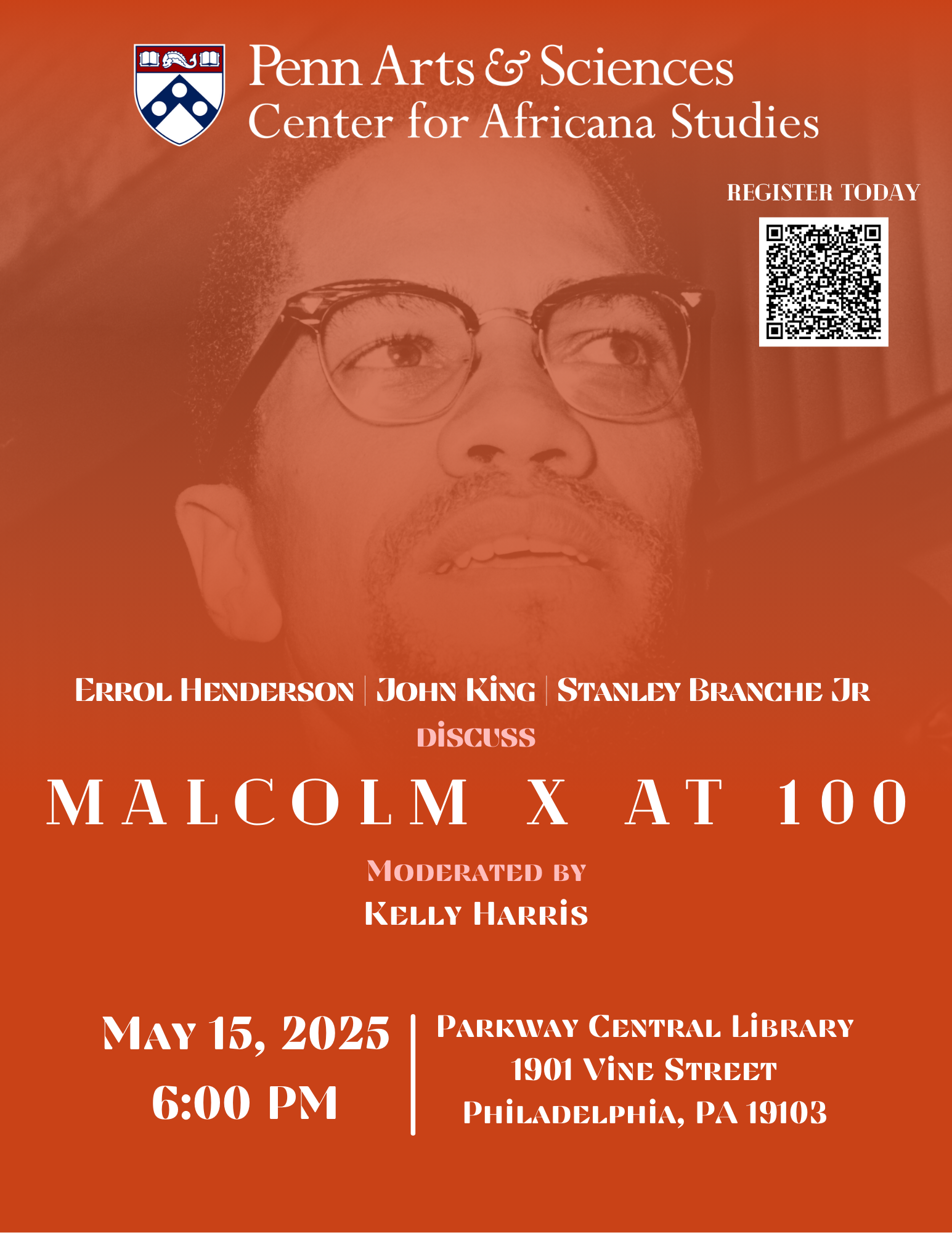 Cover for "Malcolm X at 100"