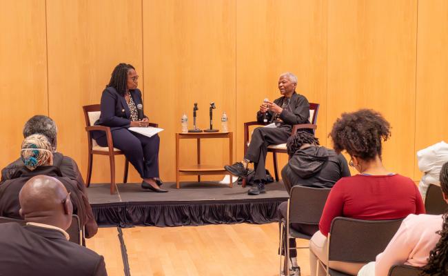 Emeritus professor Mary Frances Berry reflected on the 60-year anniversary of the Civil Rights Act of 1964 in conversation with Marcia Chatelain. (Image: Tyrone Bullock Jr.)