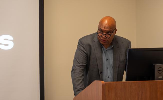 Dr. Hanchard delivers his talk "The State's Capillaries"