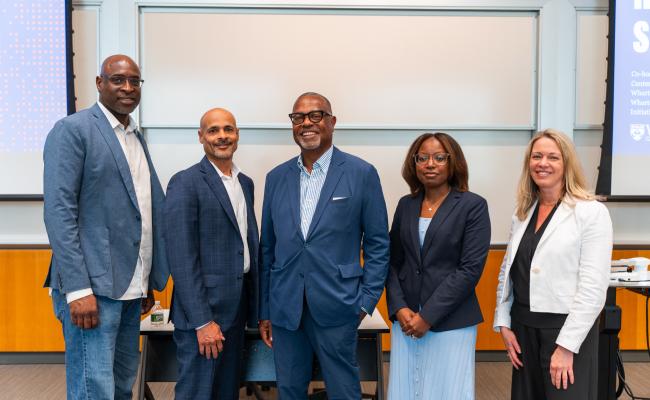 Kelly Harris, N. Jeremi Duru, Ken Shropshire, Fareeda Griffith, and Michelle Young pose for a picture together