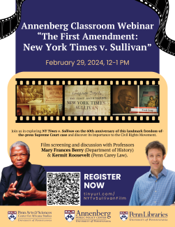Cover for Annenberg Classroom Webinar - The First Amendment: New York Times v. Sullivan