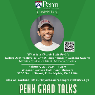 Cover for Mathias Isiani's talk at 1 PM during Penn Grad Talks