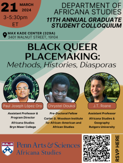 Cover for the Department of Africana Studies' 11th Annual Graduate Student Colloquium