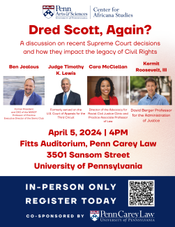 Cover for "Dred Scott, Again? A discussion on recent Supreme Court decisions and how they impact the legacy of Civil Rights"