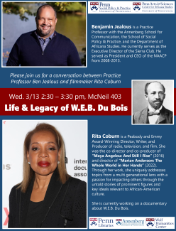 Cover for "The Life and Legacy of W.E.B. Du Bois Conversation"