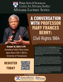 Cover for "A Conversation with Professor Mary Francis Berry: Civil Rights 1964"