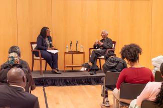 Emeritus professor Mary Frances Berry reflected on the 60-year anniversary of the Civil Rights Act of 1964 in conversation with Marcia Chatelain. (Image: Tyrone Bullock Jr.)