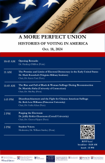 Cover for "A More Perfect Union: Histories of Voting in America"